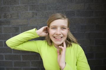 portrait of a beautiful smiling teenage girl