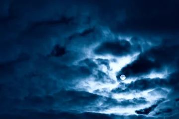  Night moon and clouds © chaossart
