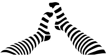 vector - legs in stripped socks
