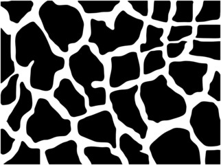 vector - giraffe texture Black and White
