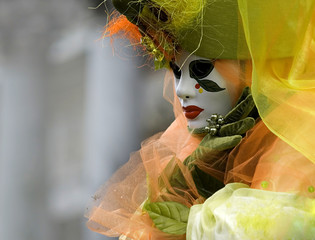 floral venetian carnival mask