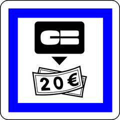 a0108 - Panneau information DISTRIBUTEUR AUTOMATIQUE