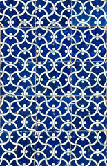 Tiled background, oriental ornaments from Uzbekistan.Tiled backg