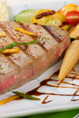 Grilled tuna steak