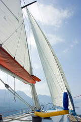 Fototapeta premium Sailing on Garda lake