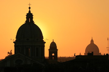 rome au coucher du soleil