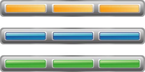 Fototapeta premium Leuchtende Web Buttons, 3 Variationen 