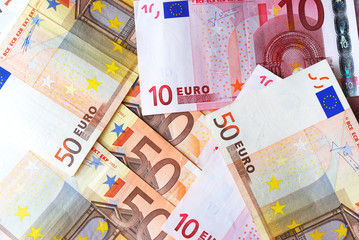 euro banknote mix background