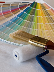 Paint colors and brushes