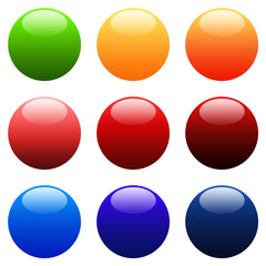 Colourful Round Gradient Web Buttons