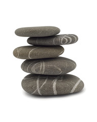pebbles on white