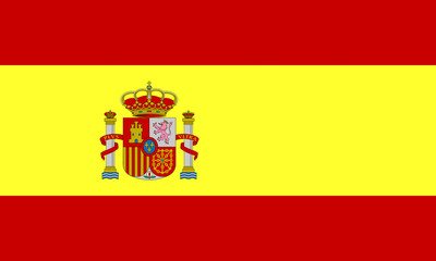 Naklejka premium flaga hiszpanii flaga hiszpanii