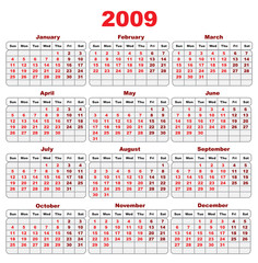 2009 calendar