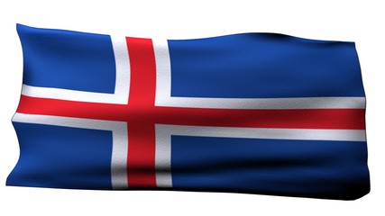 Fototapeta premium Iceland Flag bg