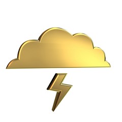 Golden cloud with thunder