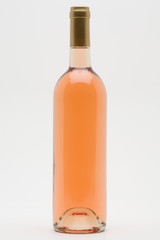 isolated rose wine bottle