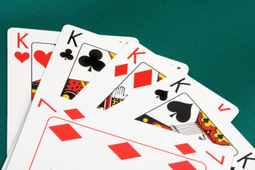 Playing cards close up