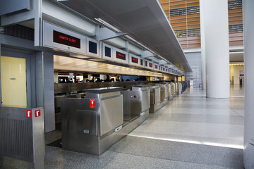 Airport check-in counter