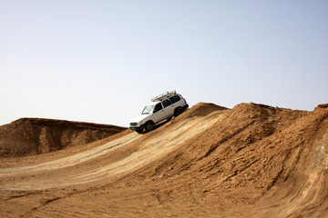 Jeep car in Sahara