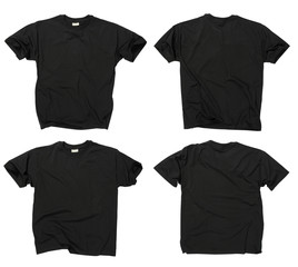 Blank black t-shirts front and back - 7657407