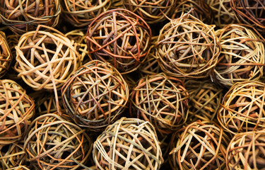 Wicker balls twisted. Texture image