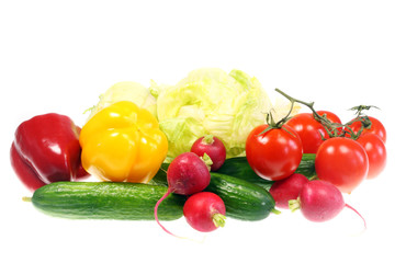 Fototapeta na wymiar Vegetables isolated on white