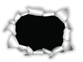 trou papier dechir&eacute;