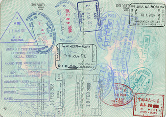 Stamps on passport - 7660685
