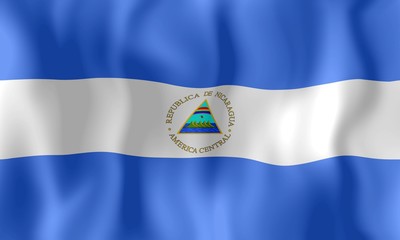 drapeau froissé nicaragua crumpled flag