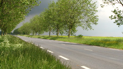 Route nationale en campagne