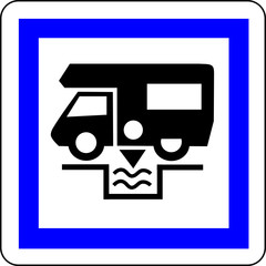 a0193 - Panneau information VIDANGE CAMPING CAR