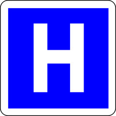 a0195 - Panneau information HOPITAL