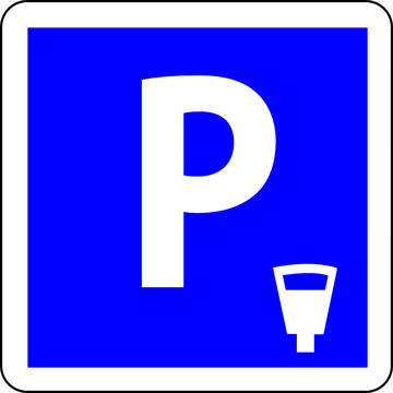 a0187 - Panneau information PARKING PAYANT