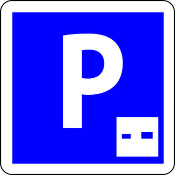 a0188 - Panneau information PARKING ZONE BLEUE