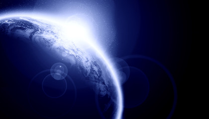 Sunset on planet earth