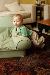 Boy with puzzled look