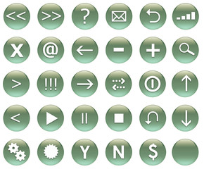 Icon Button Set For Navigation