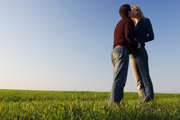 Fototapeta premium Kiss in the field