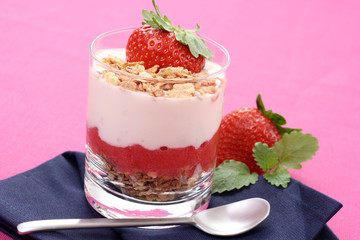 yogurt with strawberries
