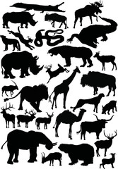 animals silhouettes large collection