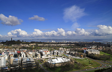 view over edinburgh scottish parliament