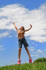 Young Girl Jumping