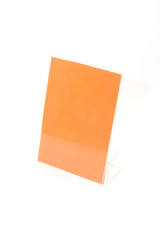 Paper holder with orange paper