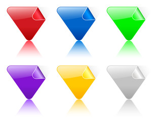 triangular color stickers