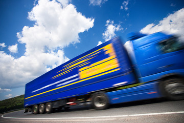 fast moving truck