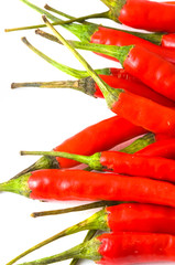 Red sweet pointed peppers.