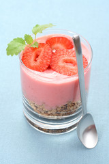 yogurt with strawberries