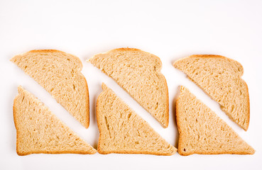 sliced bread background, isolated