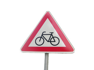 Verkehrsschild vor weiss