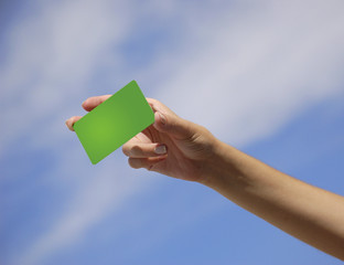 Green Credit card blank